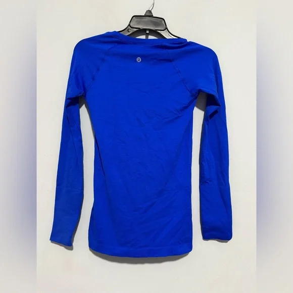 Lululemon Swiftly Tech Cerulean Blue Long Sleeve with finger holes Size 4 - Picture 5 of 5
